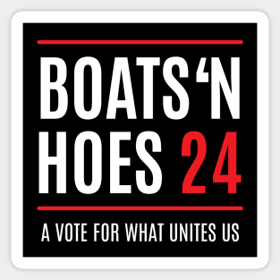 Boats And Hoes Sticker